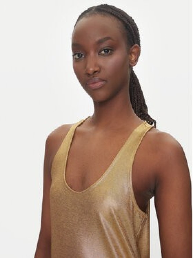 LOLA CASADEMUNT Sukienka letnia LS2516020 Złoty Relaxed Fit