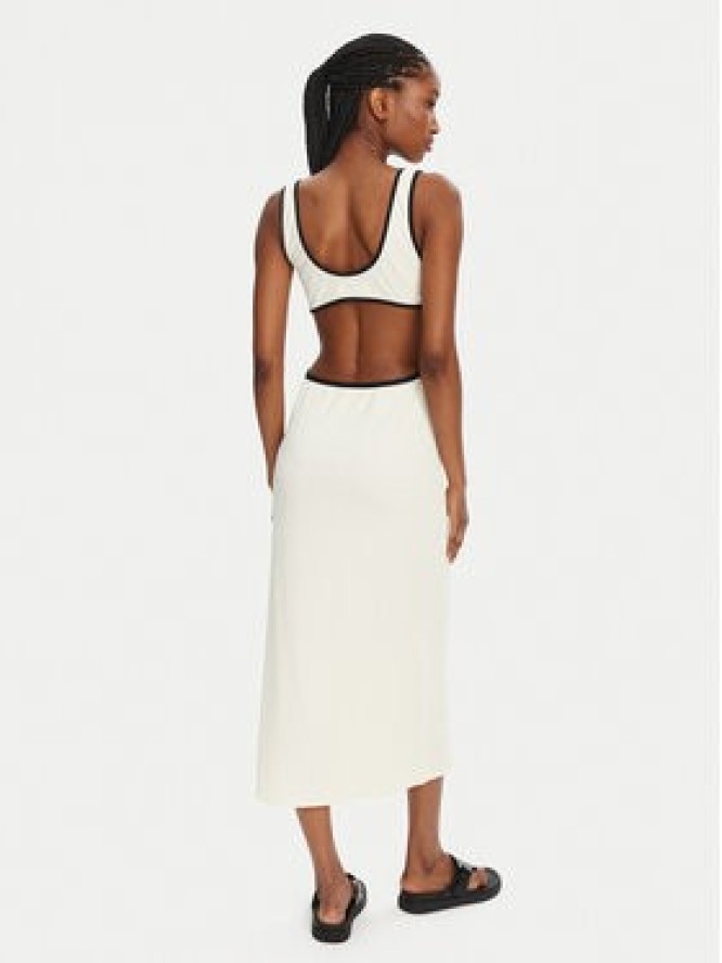 Seafolly Sukienka letnia Beach Bound 55111-DR Écru Slim Fit