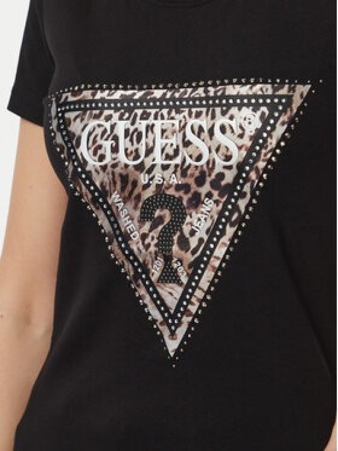 Guess T-Shirt W6BI26 K6047 Czarny Regular Fit