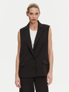 Patrizia Pepe Kamizelka 8S0512/A375-K103 Czarny Regular Fit