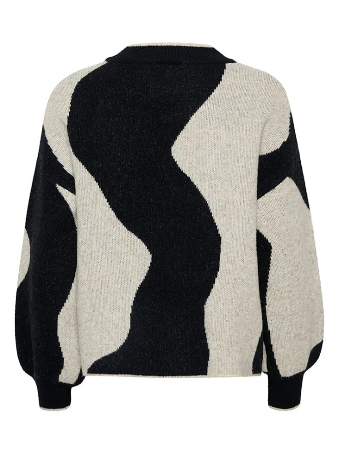 Kaffe Sweter w kolorze czarno-jasnoszarym rozmiar: XL