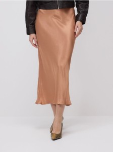 Spódnica maxi z wiskozy - różowy