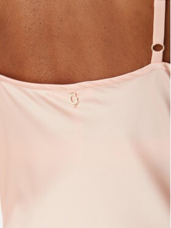Guess Sukienka wieczorowa W5GT10 WF1T2 Koralowy Slim Fit
