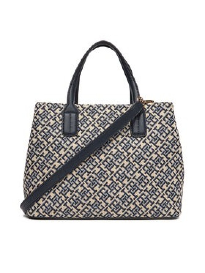 Tommy Hilfiger Torebka Th Jacquard Satchel AW0AW17444 Granatowy