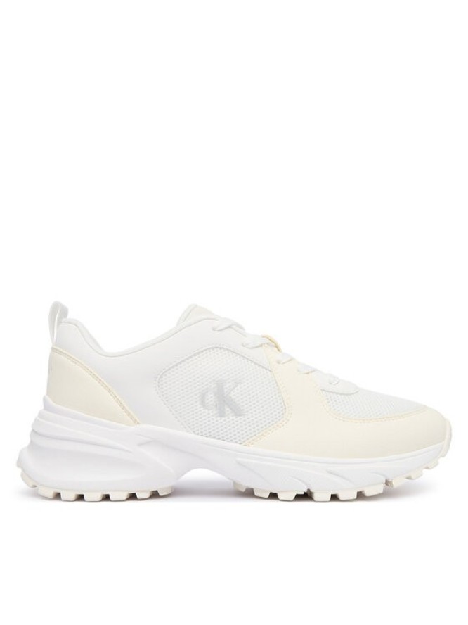 Calvin Klein Sneakersy Hike Runner Lace Up Su Mesh Wmn HW0HW03440 Biały