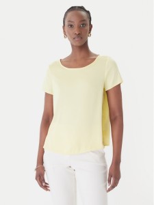 Rinascimento Bluzka CFC0127880003 Żółty Regular Fit