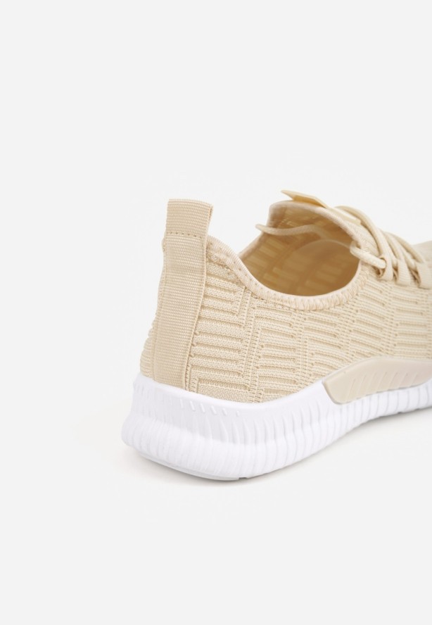Beżowe Buty Sportowe Pudina