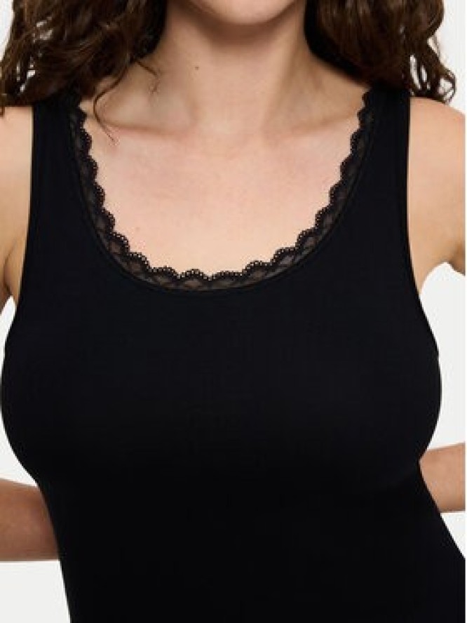 Triumph Top Feel Of Cotton 10224975 Czarny Slim Fit