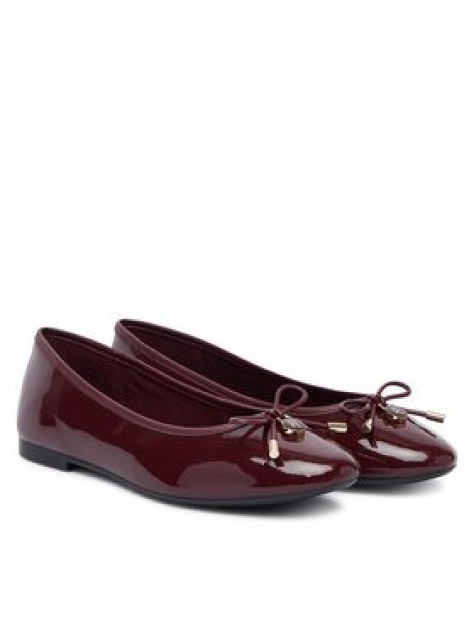 Tommy Hilfiger Baleriny Th Charm Patent Ballerina FW0FW09481 Bordowy