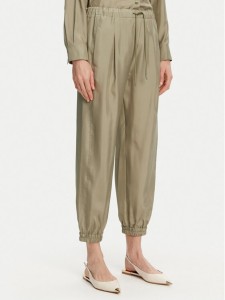 Marella Spodnie materiałowe Abetaia 2513131095 Zielony Relaxed Fit