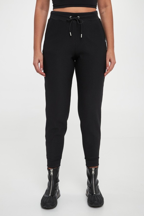 Spodnie damskie prązkowane DKNY