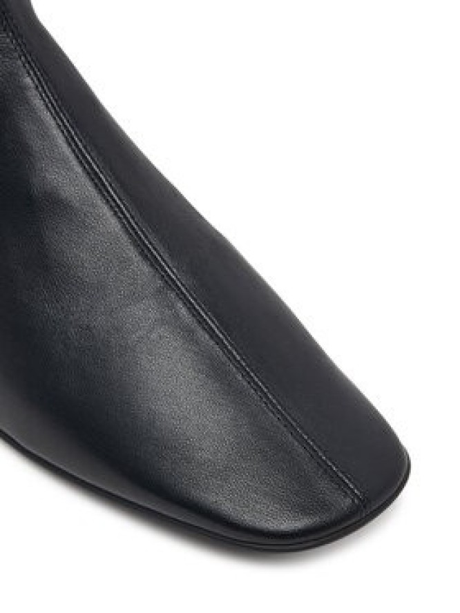 Calvin Klein Botki Round Kitt Heel Ankle Boot Nappa HW0HW03169 Czarny