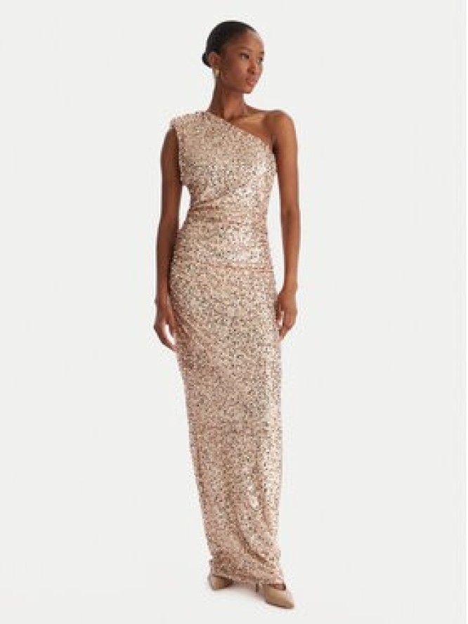 ACCESS FASHION Sukienka wieczorowa 54-3354-612 Brązowy Slim Fit