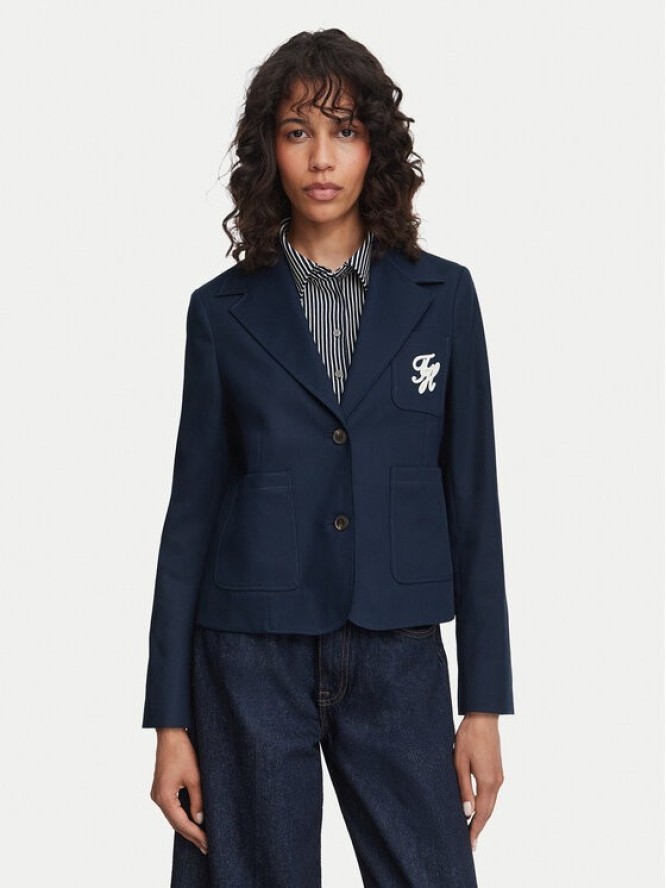 Tommy Hilfiger Marynarka Dressing WW0WW50146 Granatowy Regular Fit