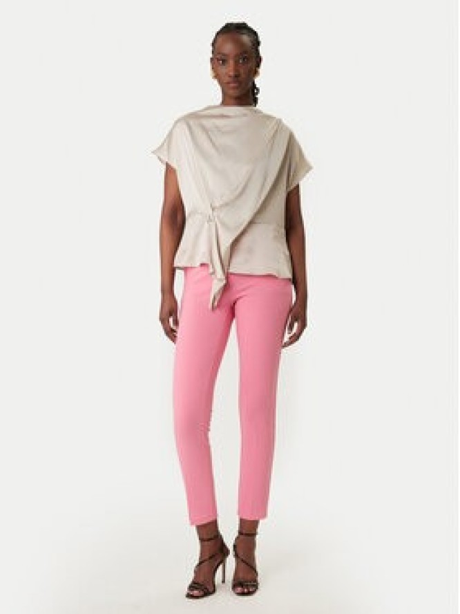 Rinascimento Spodnie materiałowe CFC0127865003 Różowy Slim Fit