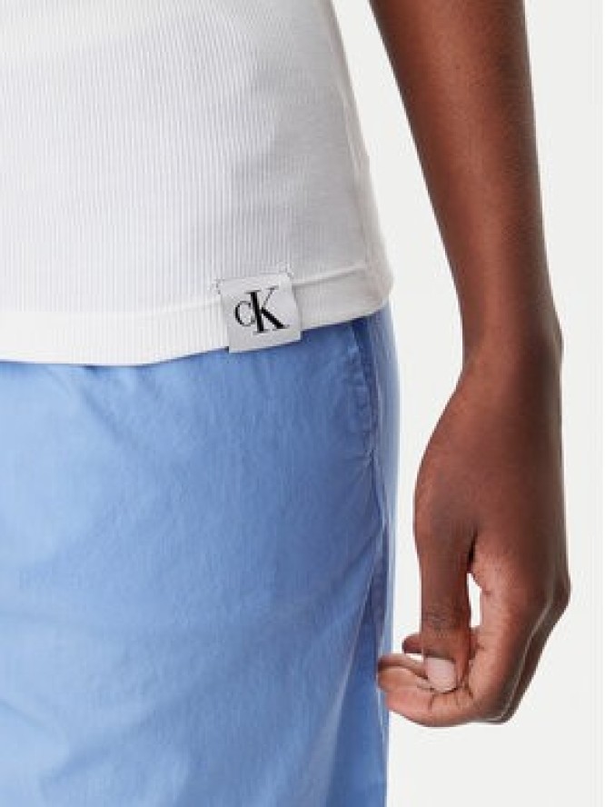 Calvin Klein Underwear Top LV00QS7492 Biały Slim Fit