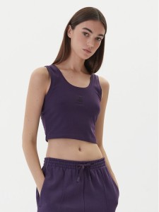 adidas Top Essentials Small Logo KB7127 Fioletowy Slim Fit