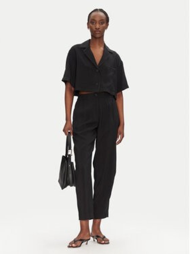 ACCESS FASHION Spodnie materiałowe 53-5112-405 Czarny Regular Fit