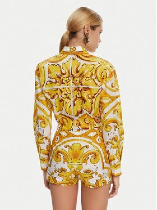 Dolce&Gabbana Koszula F5S65T FI5JK Żółty Regular Fit