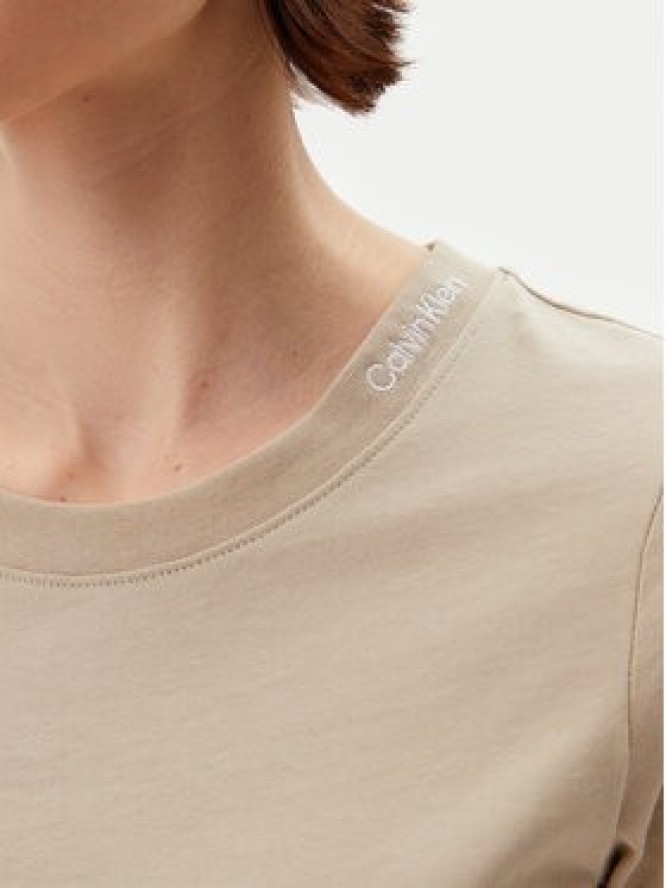 Calvin Klein Jeans T-Shirt Logo J20J225540 Beżowy Regular Fit