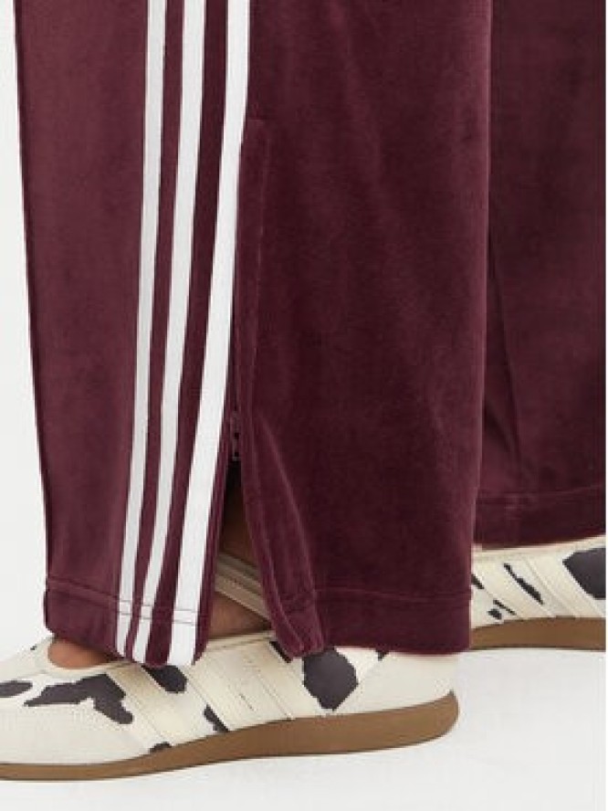 adidas Spodnie dresowe Velour LG4291 Bordowy Loose Fit