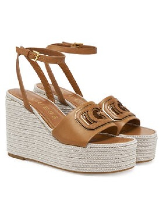Guess Espadryle FLJTAN LEA04 Brązowy