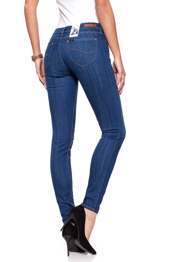 SPODNIE DAMSKIE LEE SCARLETT BRIGHTBLUE WORN L526PFRU 112111791