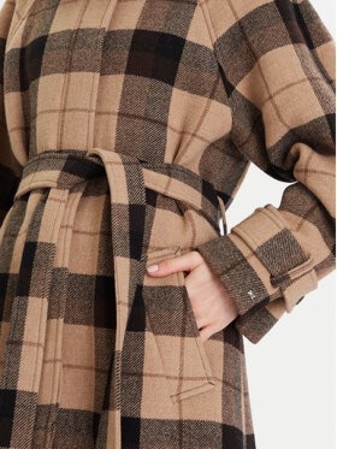 Tommy Hilfiger Płaszcz wełniany WW0WW46870 Beżowy Relaxed Fit