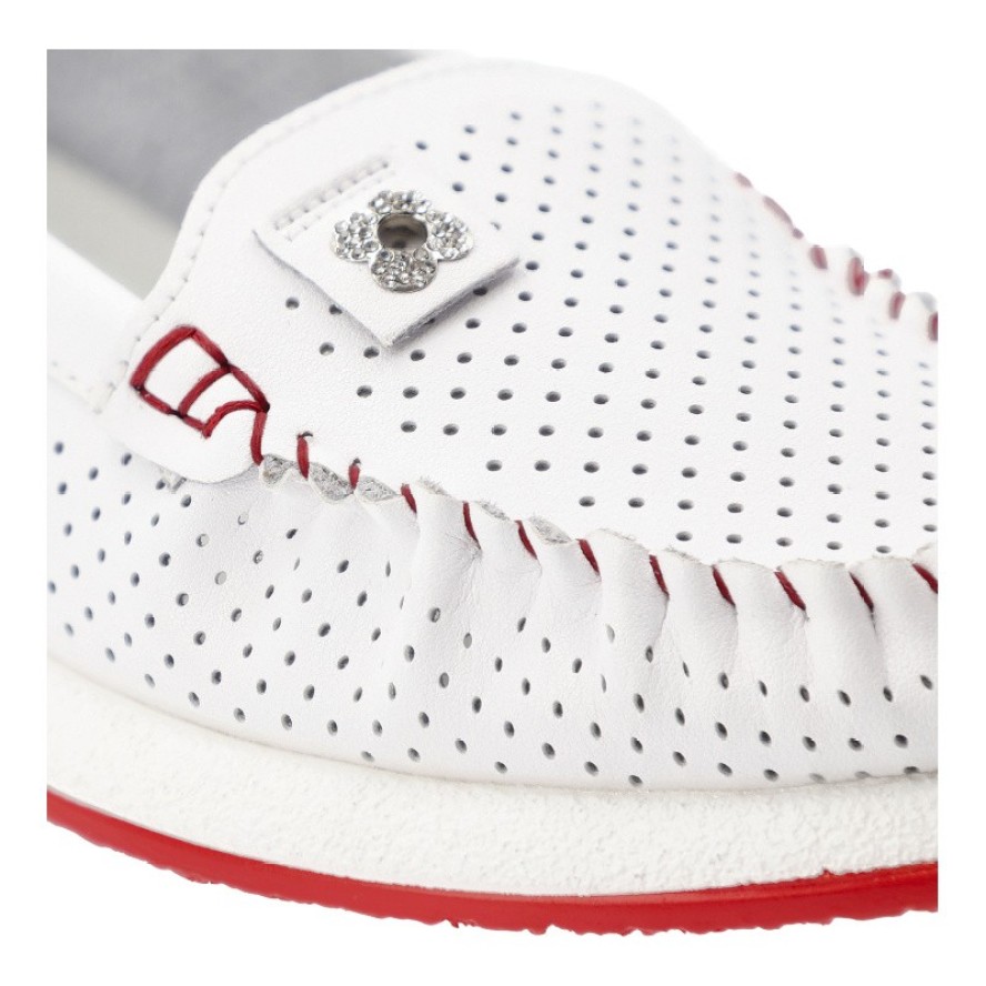 Białe Mokasyny S.Barskie Wygodne Obuwie Damskie