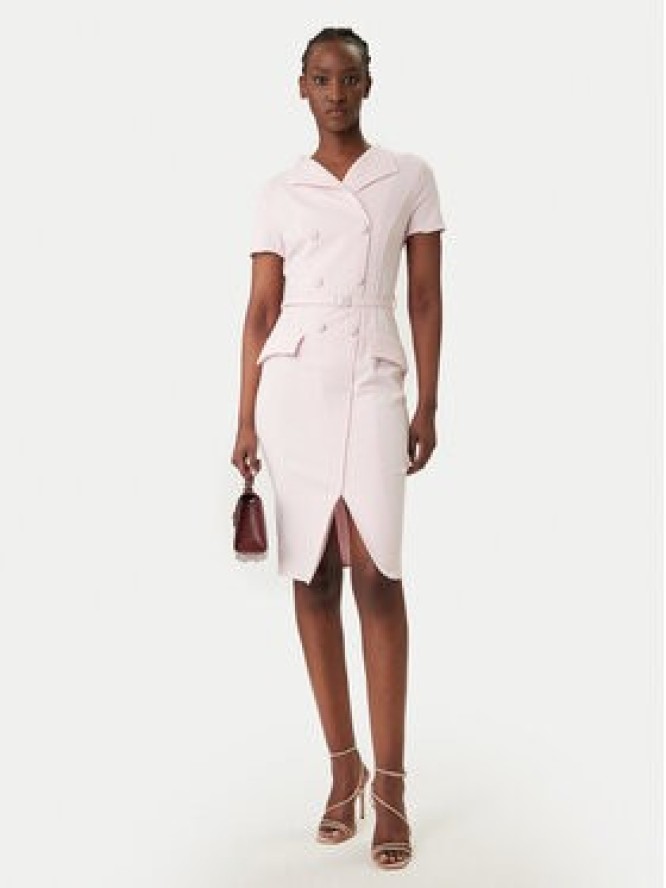 Rinascimento Sukienka koktajlowa CFC0127893003 Różowy Slim Fit