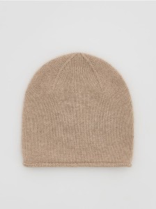 Czapka z wełną i kaszmirem - kremowy