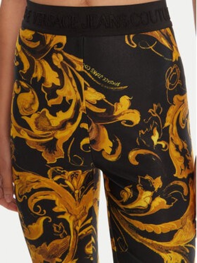 Versace Jeans Couture Legginsy 79HAC101 JS501 Czarny Slim Fit