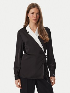 KARL LAGERFELD Bluzka B4W11016 Czarny Regular Fit