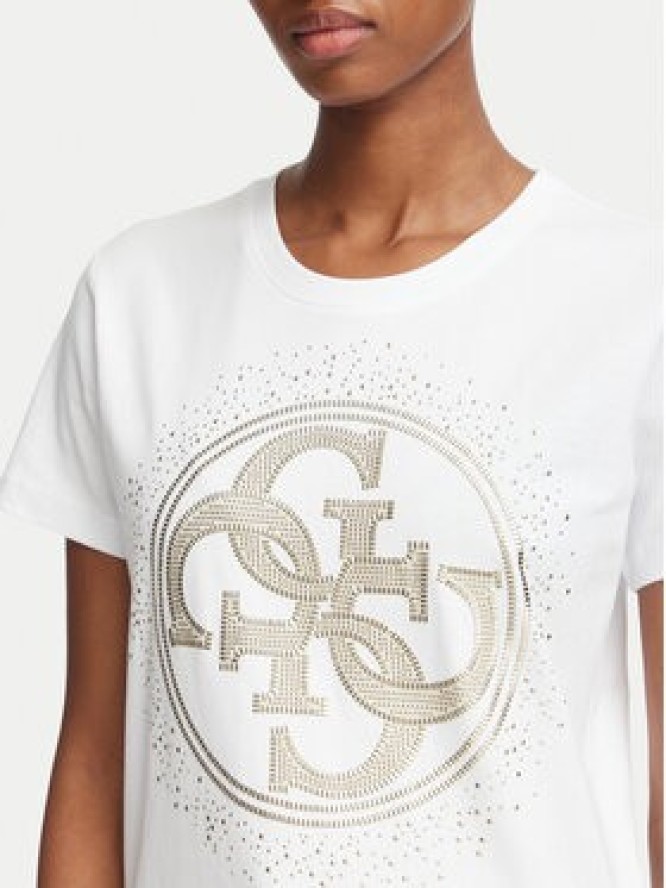 Guess T-Shirt W6BI30 K6051 Biały Regular Fit