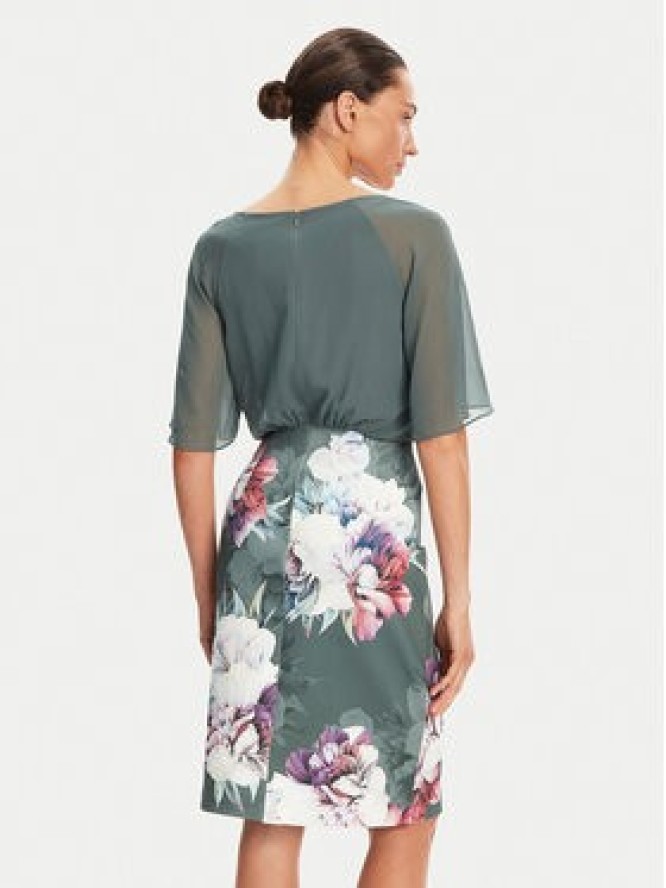 Swing Sukienka koktajlowa 5AE28900 Zielony Slim Fit