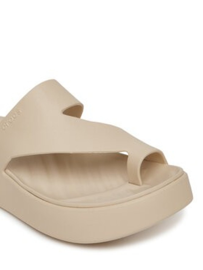 Crocs Japonki Getaway Platform Toe Loop 210834 Beżowy