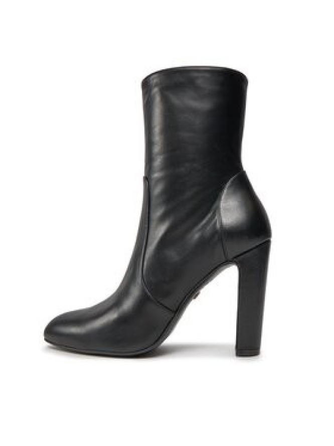 Stuart Weitzman Botki Vida 100 Zip Bootie SG232 Czarny