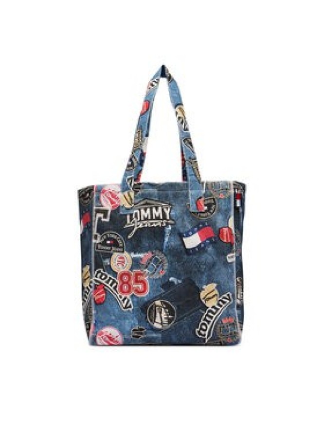 Tommy Jeans Torebka Tjw Bodega Trompe L'Oeil Tote AW0AW19304 Granatowy