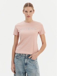 Guess T-Shirt V6RI20 J1314 Różowy Regular Fit