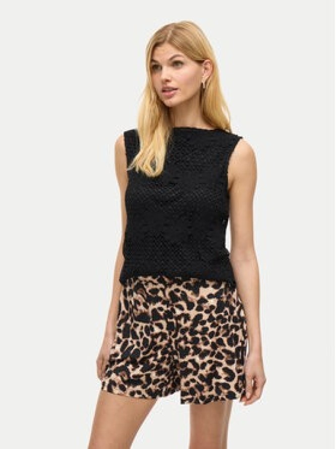 Vila Szorty materiałowe Leoa 14109339 Brązowy Regular Fit