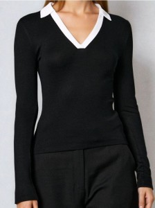 Bluzka z wiskozy - czarny