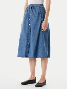 United Colors Of Benetton Spódnica trapezowa 4KOWD004Q Niebieski Regular Fit