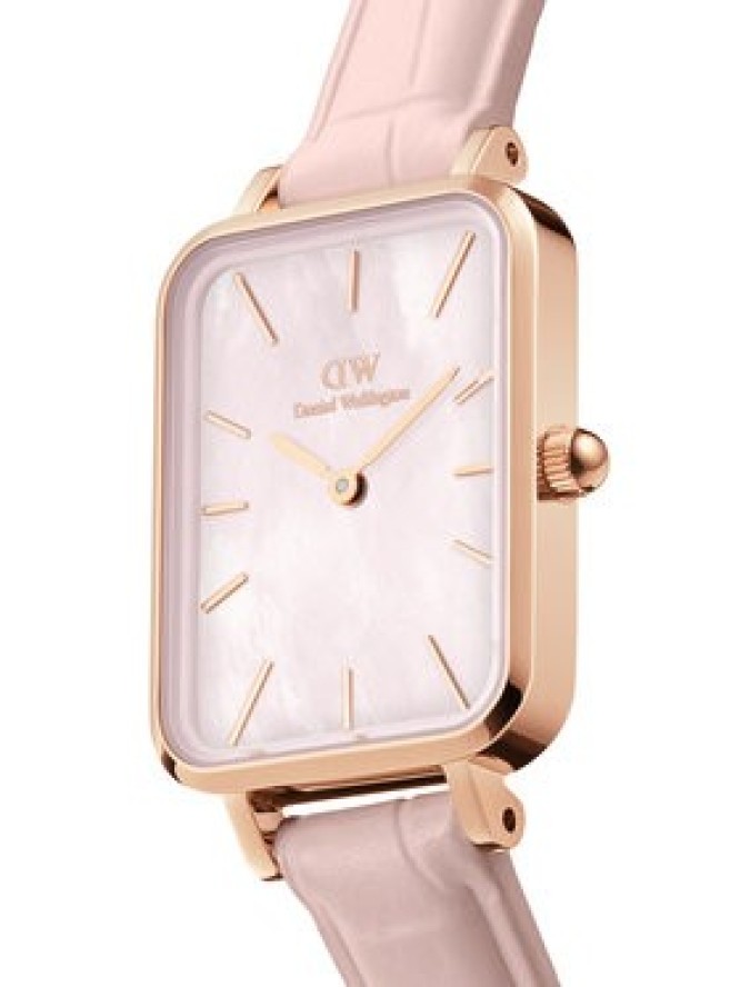 Daniel Wellington Zegarek Quadro Pressed DW00100508 Różowe złoto