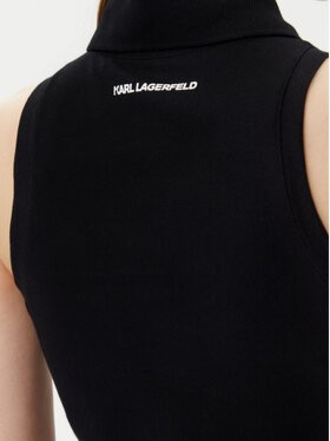 KARL LAGERFELD Sukienka codzienna A2W13041 Czarny Slim Fit