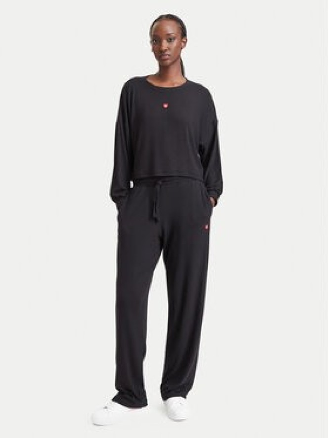 HUGO Bluzka Heart 50566668 Czarny Relaxed Fit