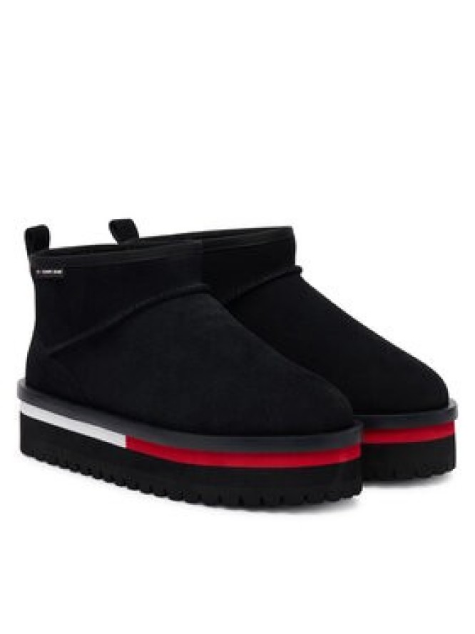 Tommy Jeans Śniegowce Tjw Flatform Snow Boot Suede EN0EN02841 Czarny