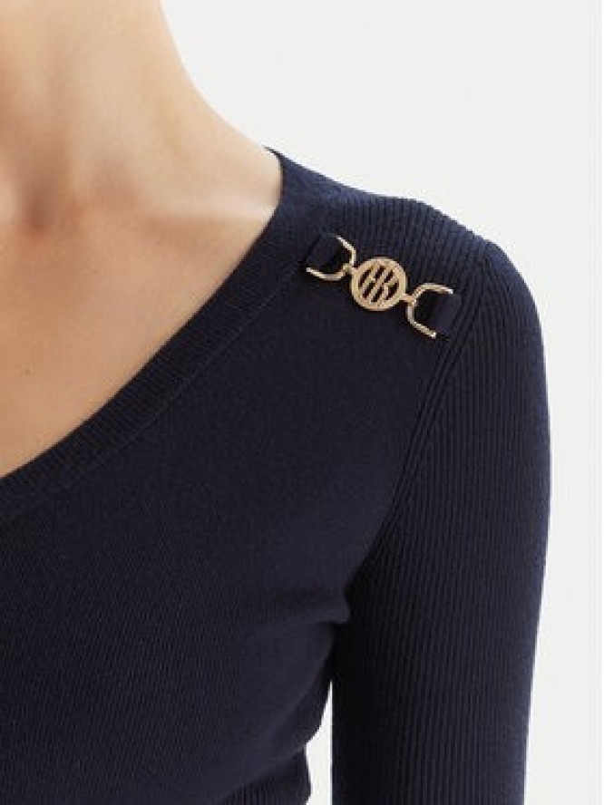 Fracomina Sweter FR25WT7025K43301 Granatowy Slim Fit