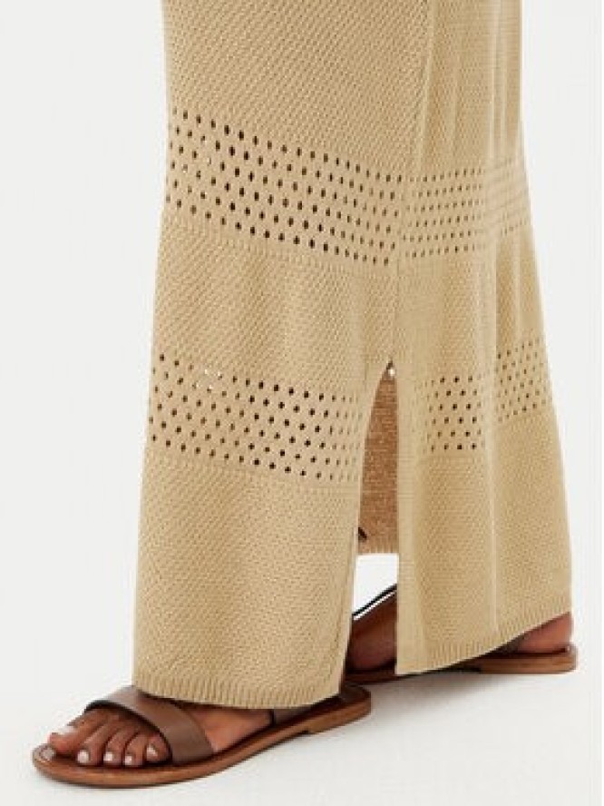 Selmark Sukienka letnia BC199 Beżowy Slim Fit