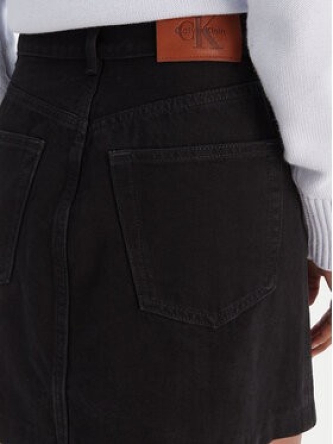 Calvin Klein Jeans Spódnica jeansowa LV047D777G Czarny Regular Fit