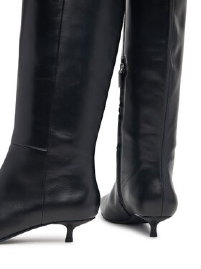 Calvin Klein Kozaki Kitten Heel High Boot Lth HW0HW03167 Czarny